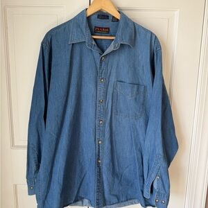 Vintage Jos A. Bank Blue Denim Shirt Classic